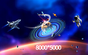 宇宙飞船在星系间穿梭