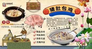 猪肚包鸡背景墙