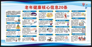 老年健康核心信息宣传栏