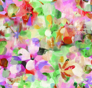 多彩抽象花卉图案