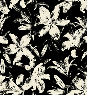 黑白花卉图案纹理