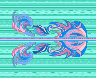 抽象多彩流体图案设计