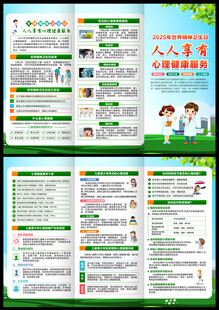 2025年世界精神卫生日三折页