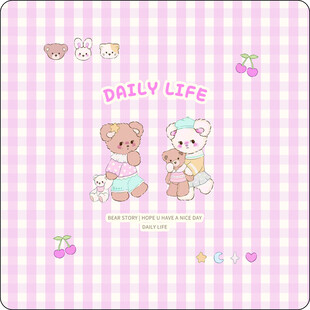 可爱小熊日常图案背景