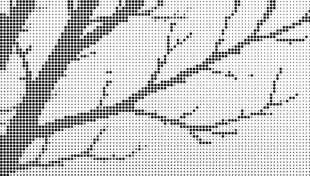 矢量树镂空雕花板外墙门头