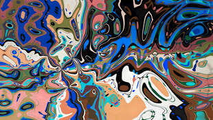抽象色彩涂鸦艺术画作