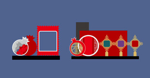 红石榴景观造型牌