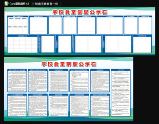学校食堂信息制度公示栏