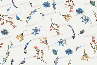 小清新花卉图案背景