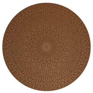 圆形棕色编织地垫