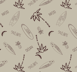 海洋冲浪主题图案设计