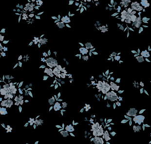 黑色底蓝色碎花