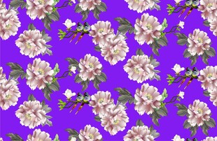紫色底花卉图案背景