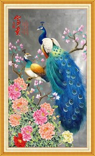 孔雀牡丹图 