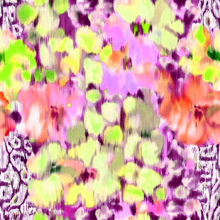 多彩花卉抽象图案纹理