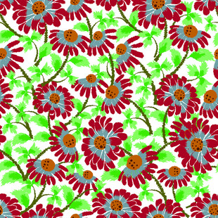 花卉图案背色彩鲜艳