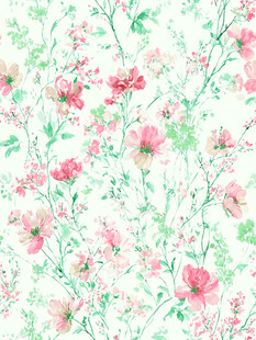 清新粉色花卉图案背景