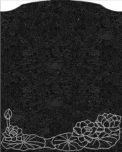 黑色饰边荷花背景图案