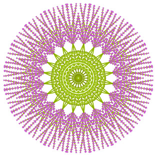 圆形薰衣草装饰花纹