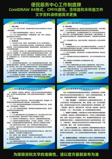 便民服务中心工作制度牌