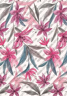 粉色花卉水彩图案纹理