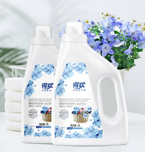 蓝白花纹洗衣液包装