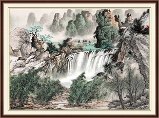 山水国画风景图