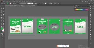 绿色复合调料包平面设计界面展示