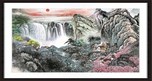 山水国画风景图