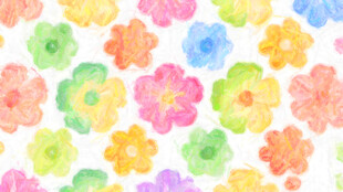 多彩水彩花卉图案背景