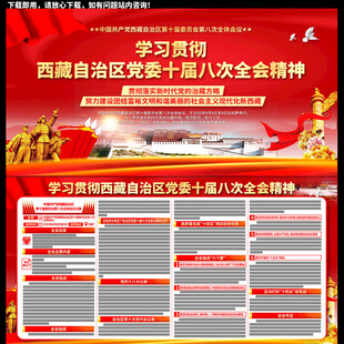 西藏自治区十届八次全会精神展板