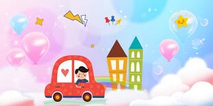 卡通儿童房背景