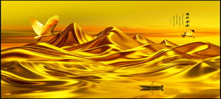 日照金山山水画