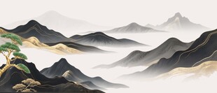 水墨山水意境图