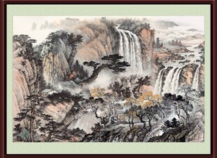 客厅山水画 