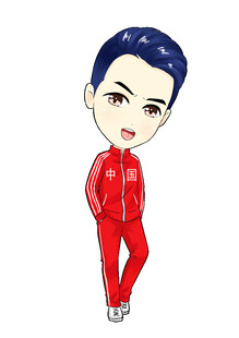 红衣卡通男子形象