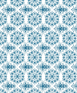 蓝白几何花纹
