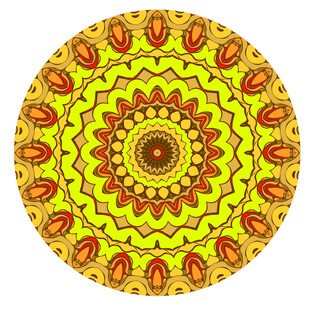 绚丽圆形曼陀罗图案