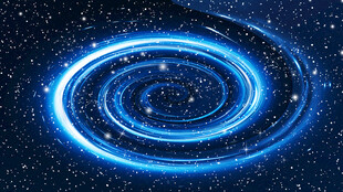 蓝色梦幻宇宙旋涡星空顶