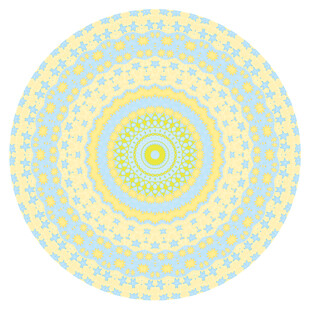 清新淡雅圆形曼陀罗图案