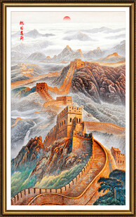 竖幅长城国画