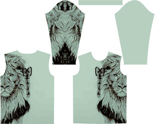 欧美男装T恤卫衣狮子素材