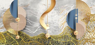 抽象几何三联画