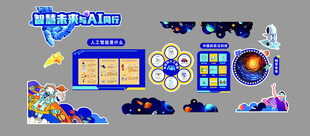 Ai科技主题互动墙教室布置幼儿
