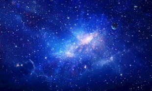 蓝色星空天花软膜