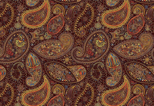 复古佩斯利花纹图案