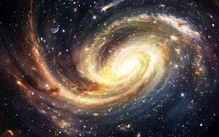 蓝色漩涡星空图