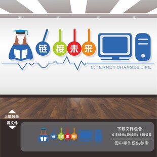 电脑微机室计算机室文化墙