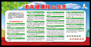 老年健康核心信息宣传栏