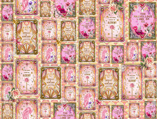 复古花卉图案无缝背景图